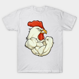 Rooster At The Gym - Muscle Fitness Training Bodybuilder T-Shirt